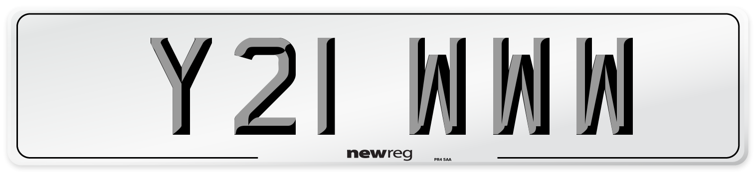 Y21 WWW Number Plate from New Reg